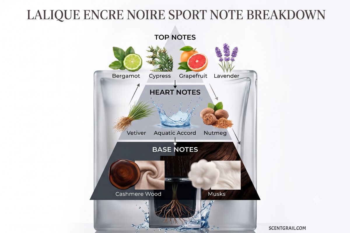 Lalique Encre Noire Sport Note Breakdown 1 1 Lalique Encre Noire Sport Review (2013): The One You Should Start With Lalique Encre Noire Sport Note Breakdown